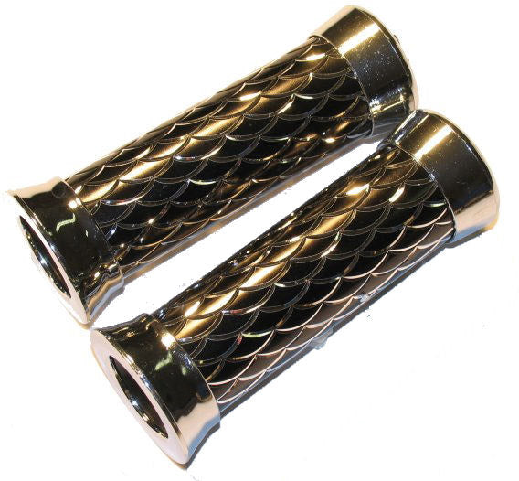 Handvatset aluminium - zilver/zwarte ringen