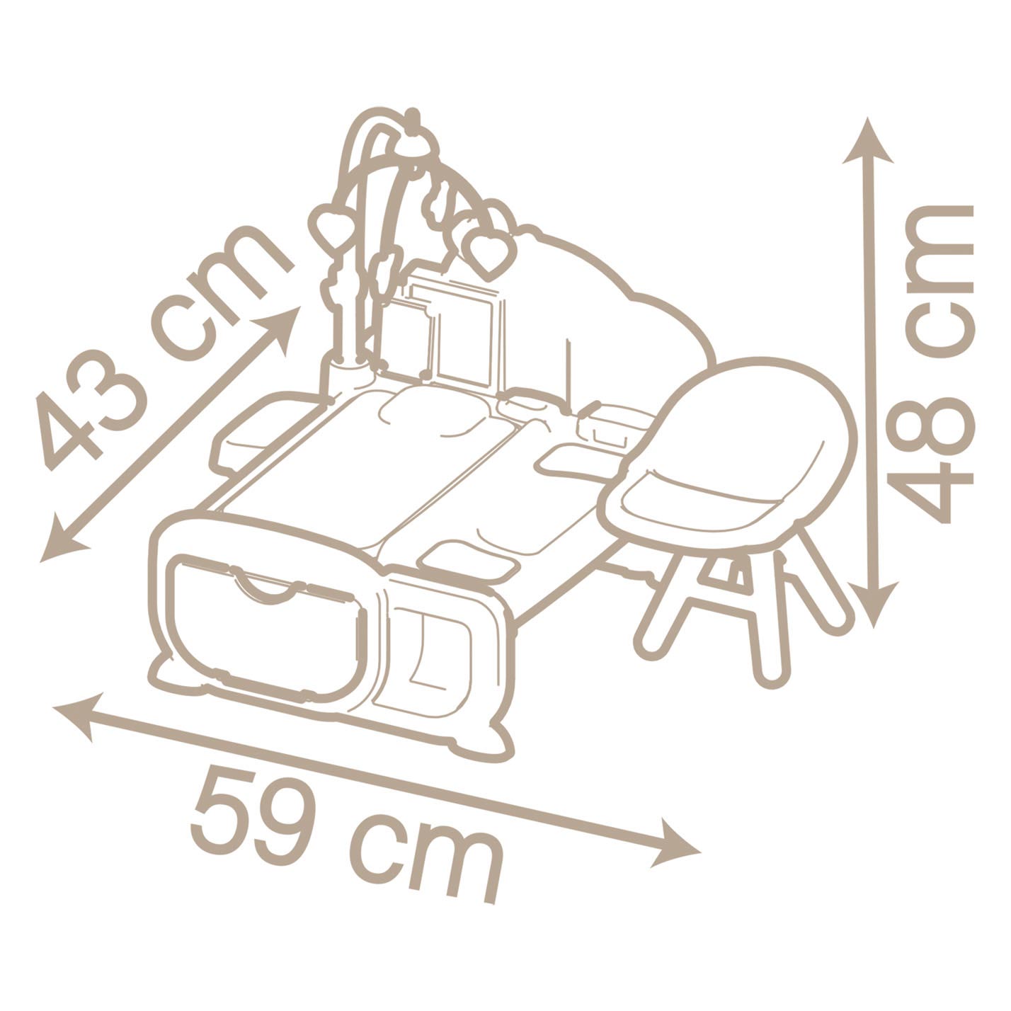 Smoby Baby Nurse Verzorgingstafel met Accessoires, 20dlg.