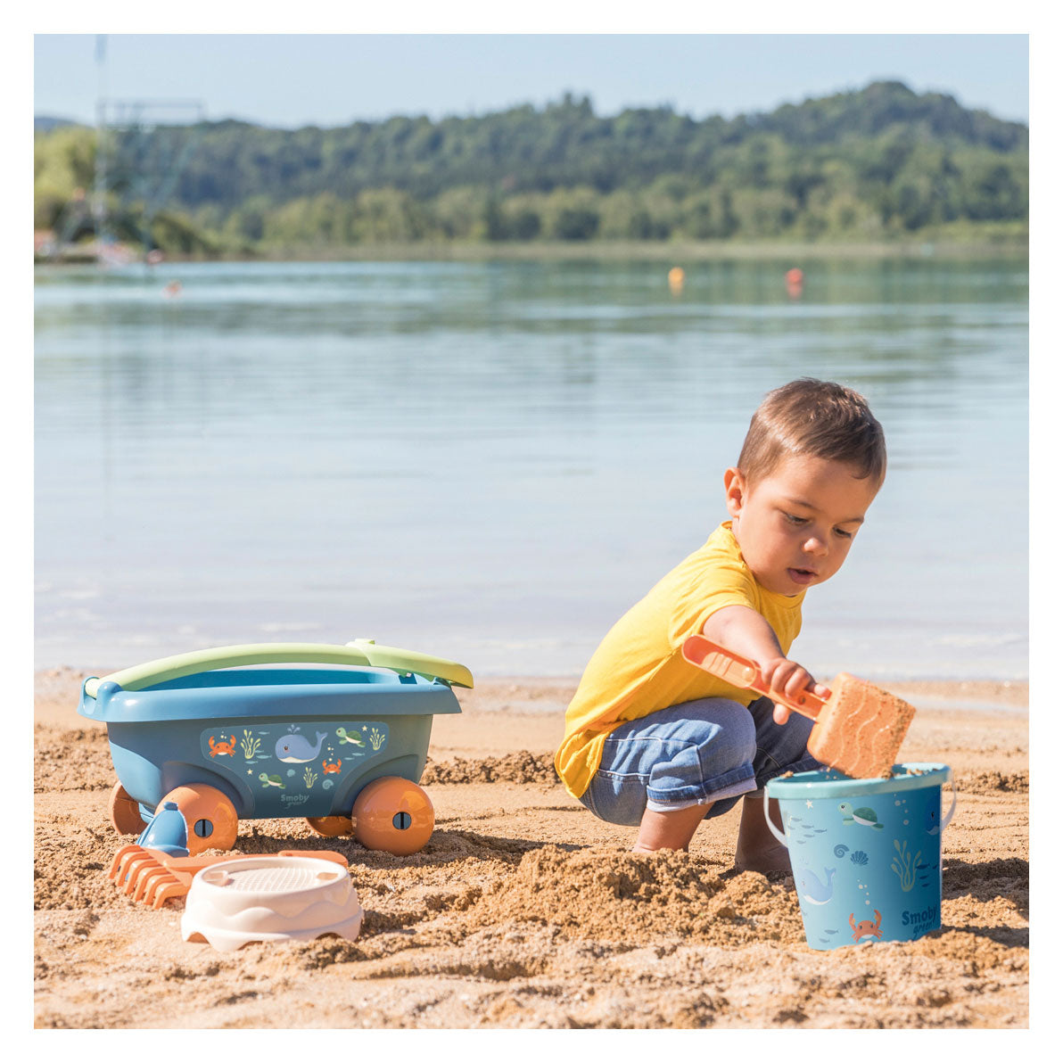 Smoby Green Strandset met Bolderkar Onderwaterwereld, 5dlg.