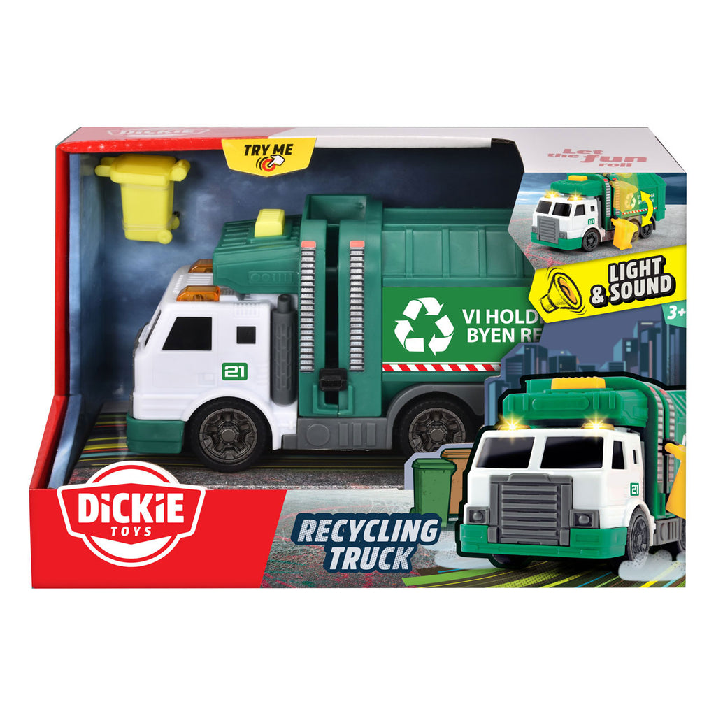 dickie recycle vrachtwagen met licht en geluid
