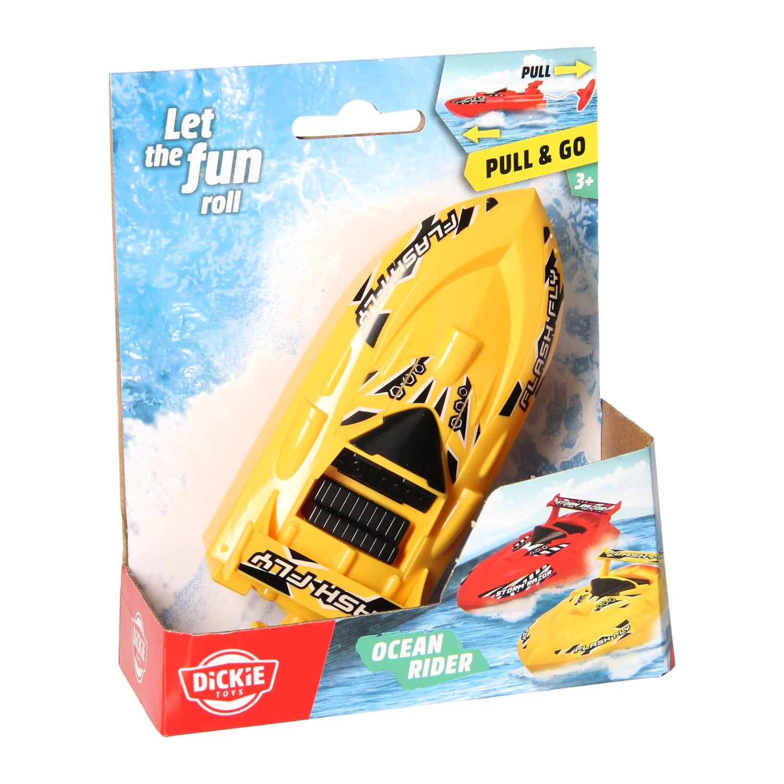 Dickie Pull & Go Ocean Rider Speedboot Geel