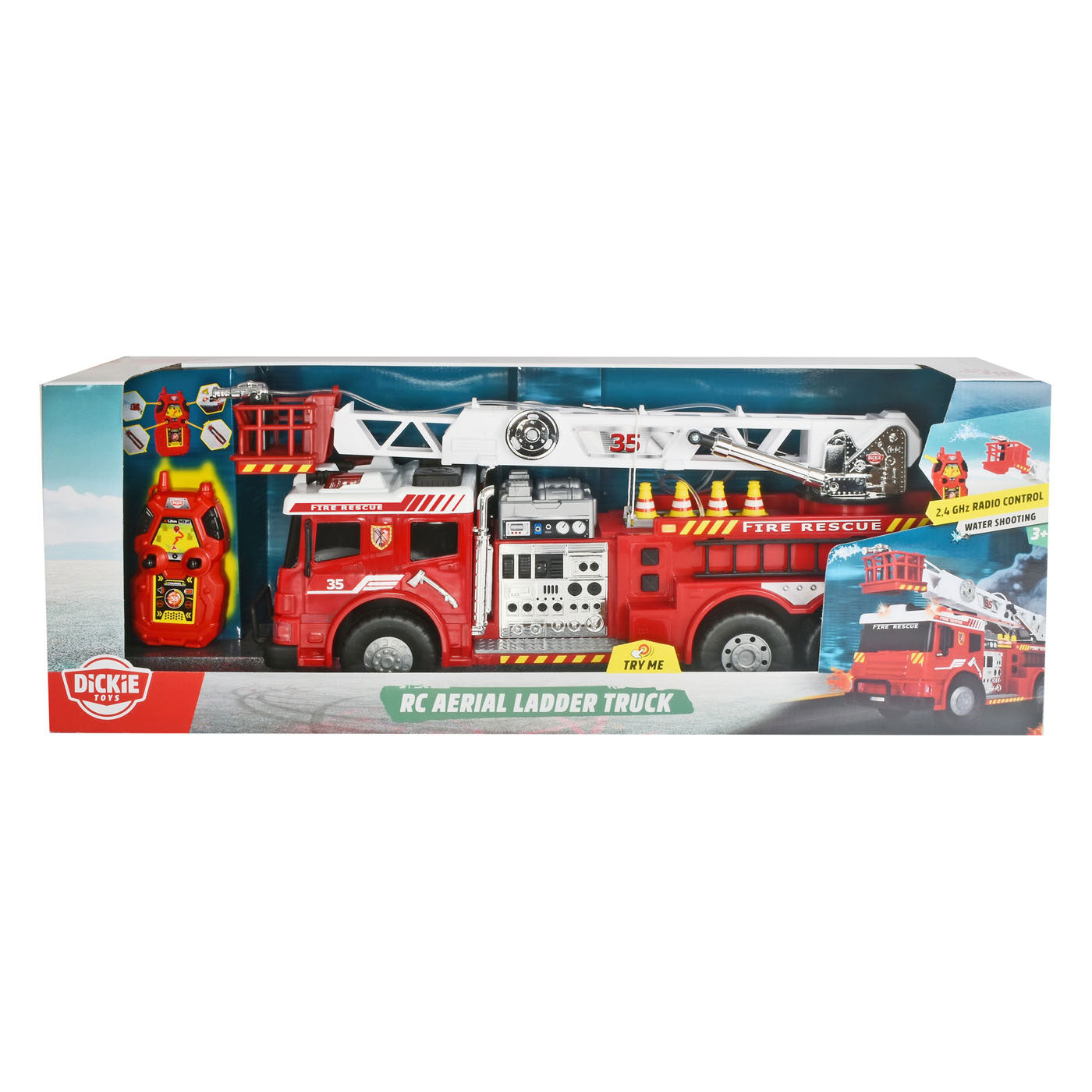 Dickie RC Brandweerwagen met Ladder en Waterspuit