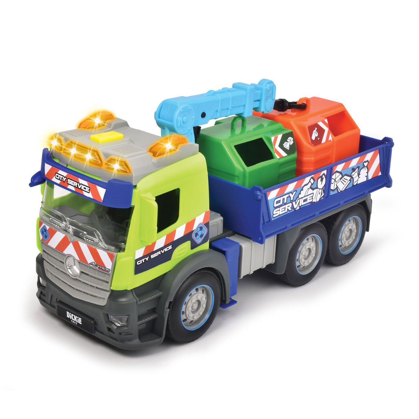 Dickie Action Truck Recycle Vrachtwagen met Bakken