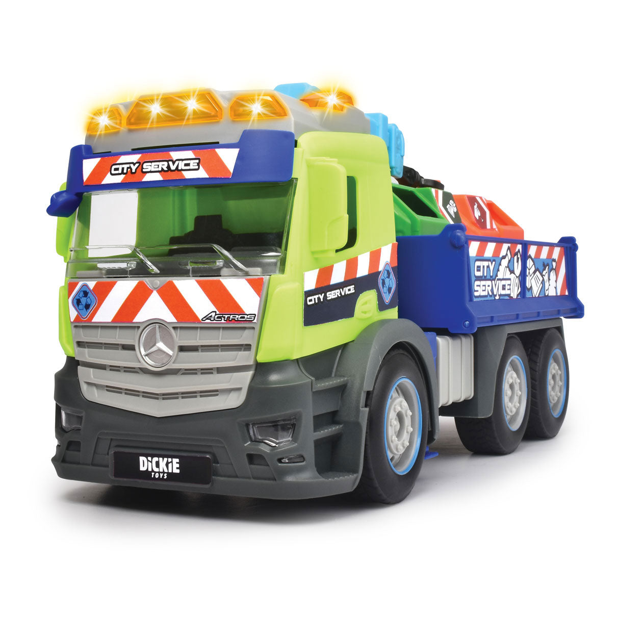 Dickie Action Truck Recycle Vrachtwagen met Bakken