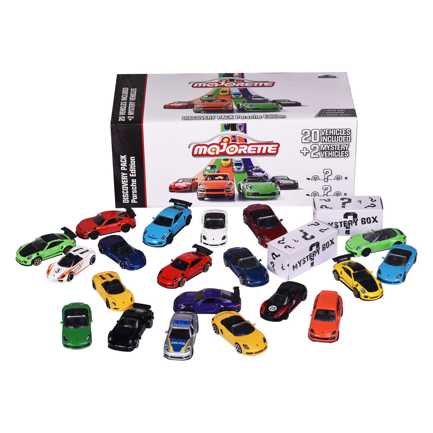 Majorette Porsche Auto's Discovery Pack 20+2