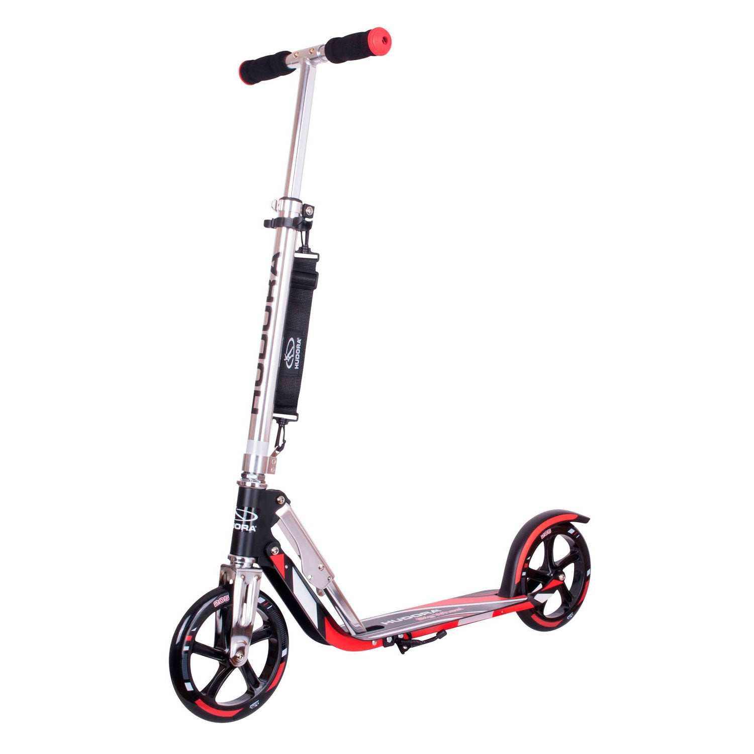 Hudora scooter big wheel step rx205 - zwart rood