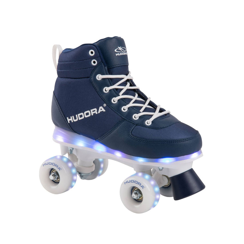 Hudora Rolschaatsen Blauw met LED, Maat 33-34