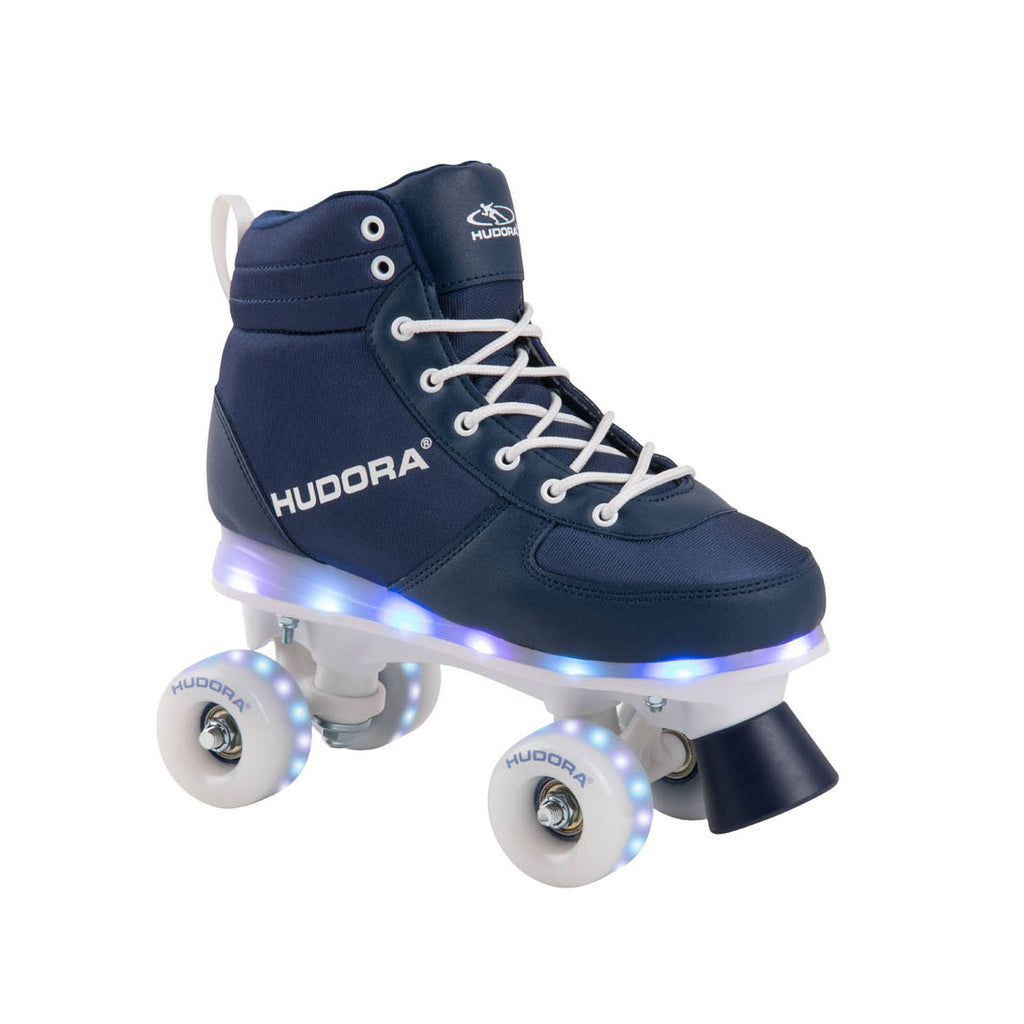 Hudora Rolschaatsen Blauw met LED, Maat 35-36