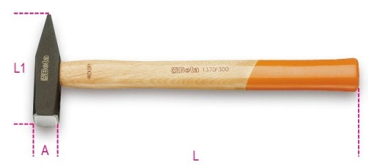 Beta 1370/400 bankhamer hickory met houten steel