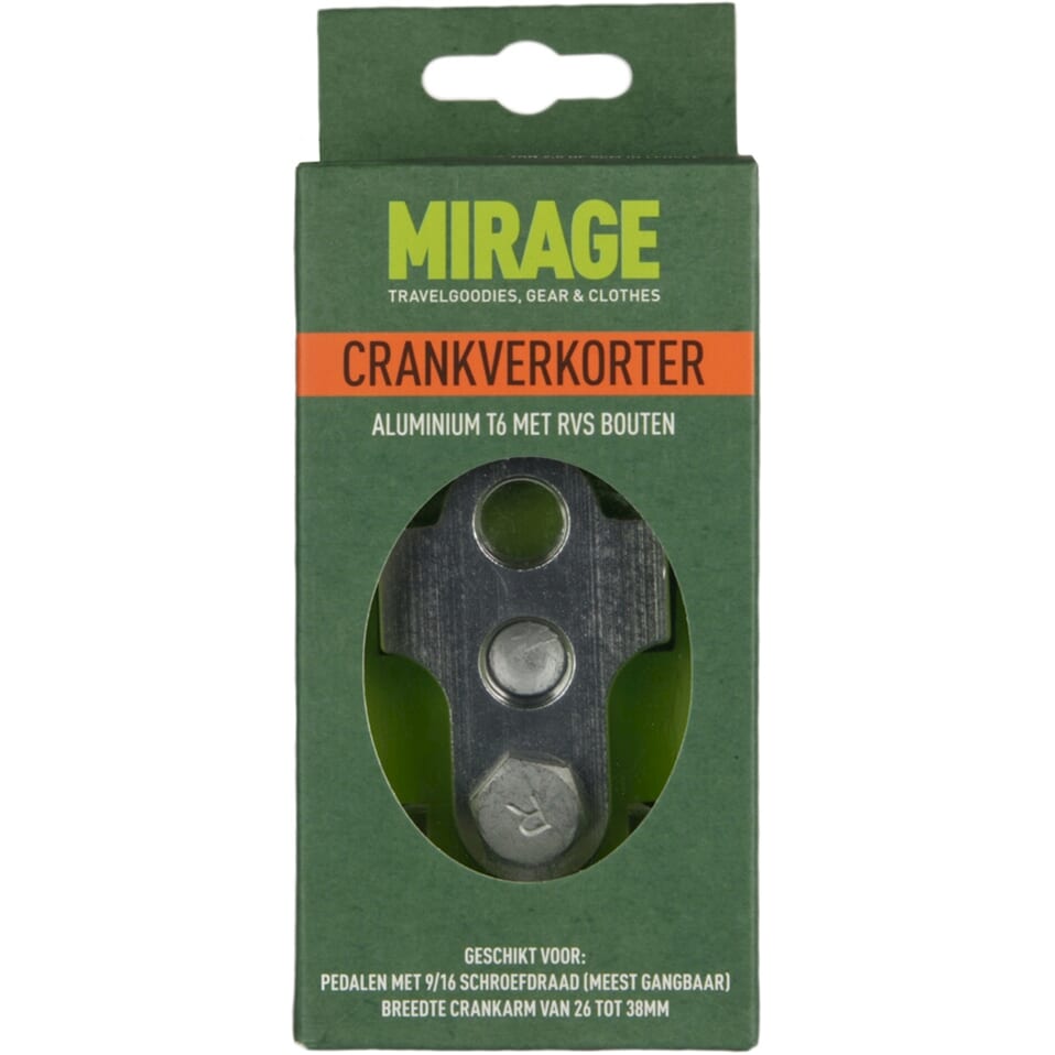 Mirage crankverkorters met rvs bouten aluminium t6 zilver