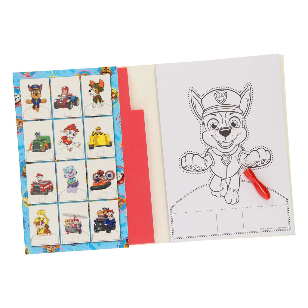 Prikblok paw patrol met 12 prikkaarten