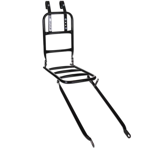 Lastpak smalle voordrager zwart 20x35