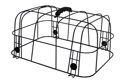 Qtcycletech Qt cycle tech varese hondenmand koepel staal zwart 38x28x18 cm 2007379