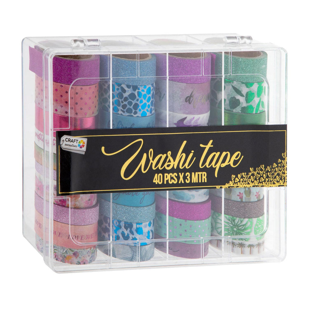 Creative Craft Group Washi Tape in Opbergbak, 40st.