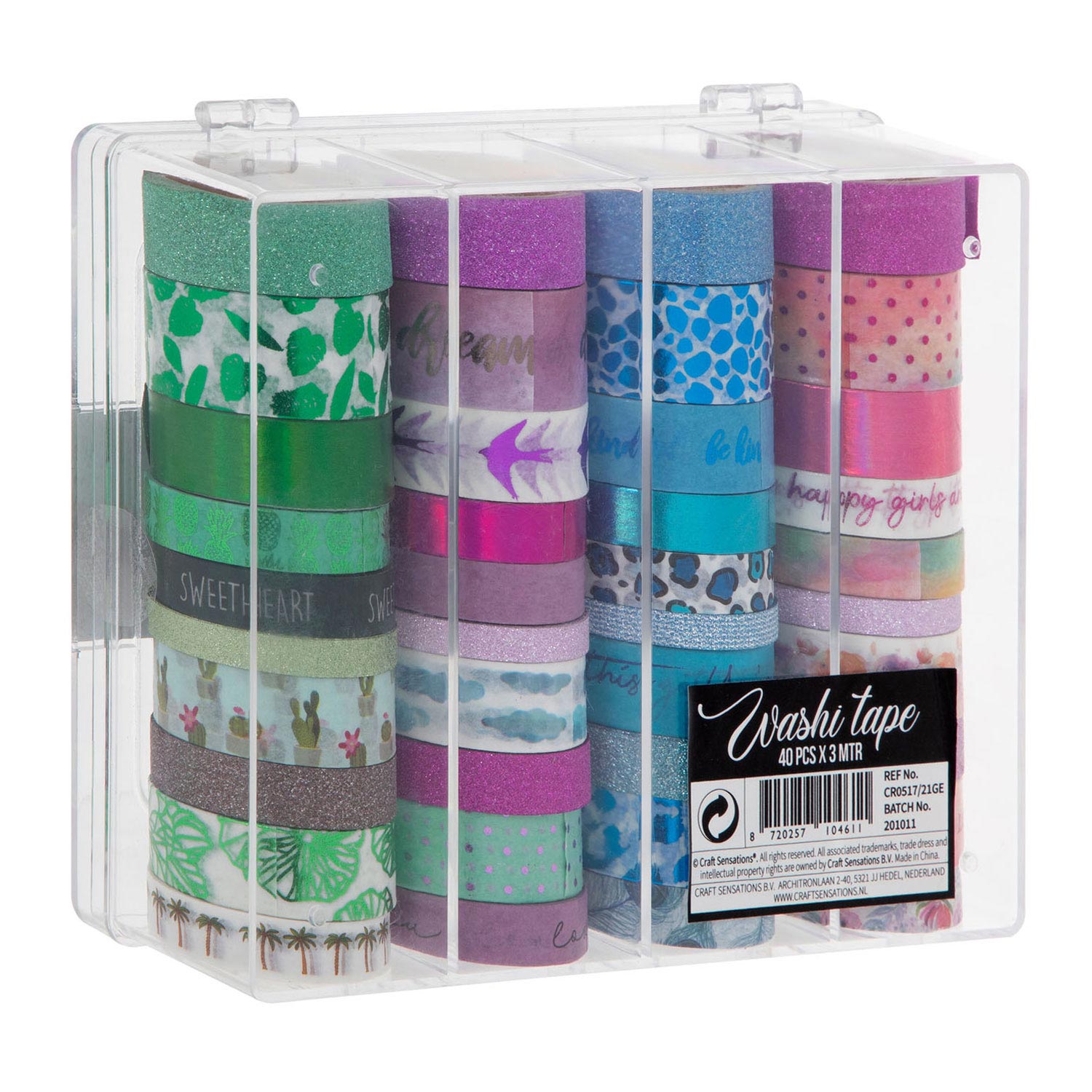 Creative Craft Group Washi Tape in Opbergbak, 40st.