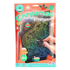 Creative Craft Group XMAS Scratch Art A4 Rainbow