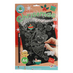 Creative Craft Group XMAS Scratch Art A4 Rainbow