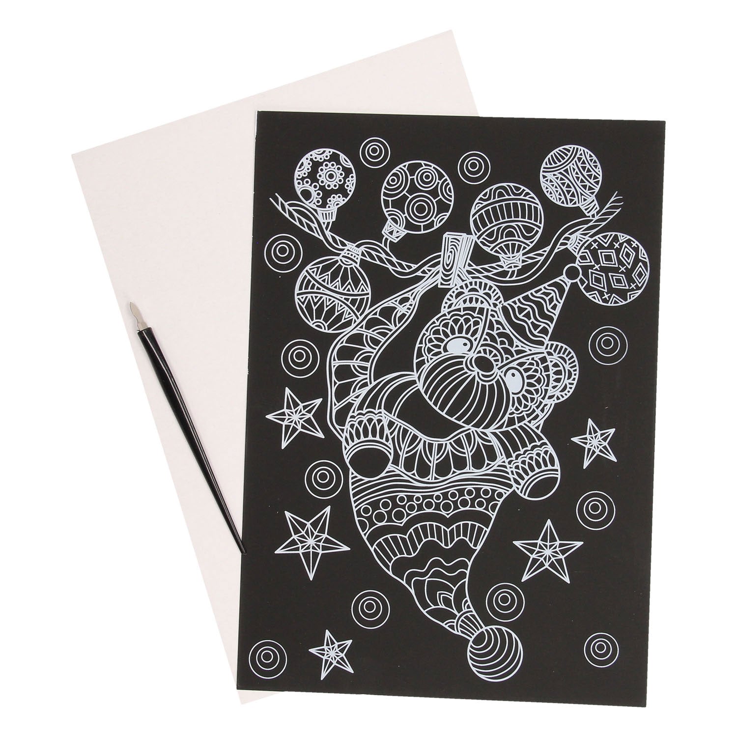 Creative Craft Group XMAS Scratch Art A4 Rainbow