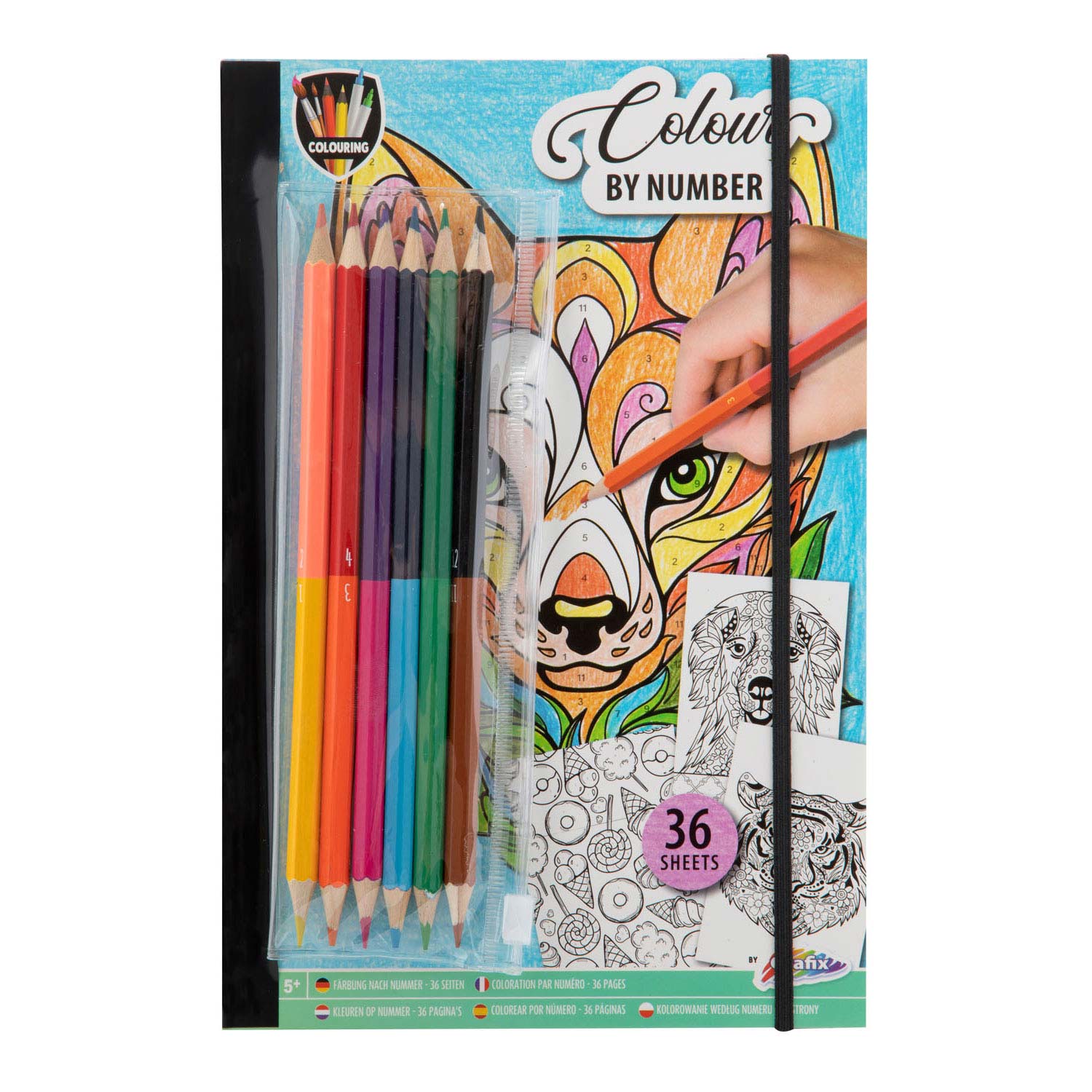 Creative Craft Group Kleuren op Nummer Kleurboek met Kleurpotloden.