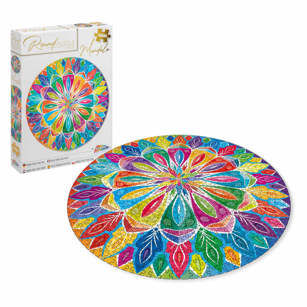 Grafix ronde puzzel mandala 1000 stukjes