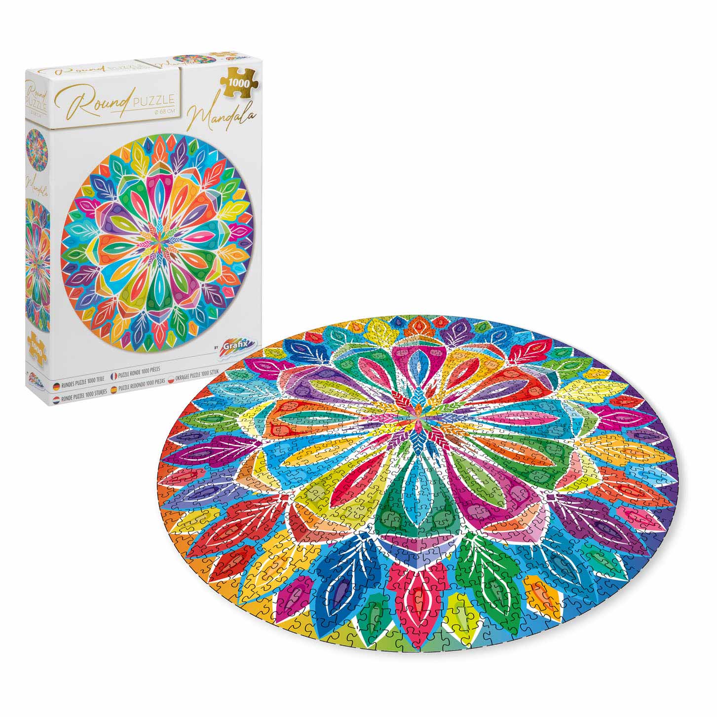 Grafix ronde puzzel mandala 1000 stukjes