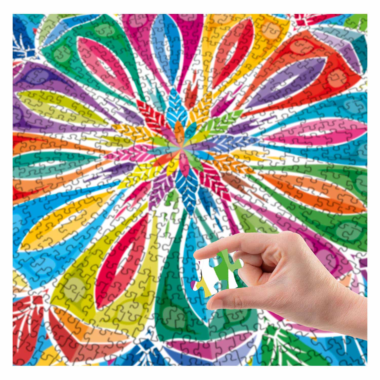Grafix ronde puzzel mandala 1000 stukjes