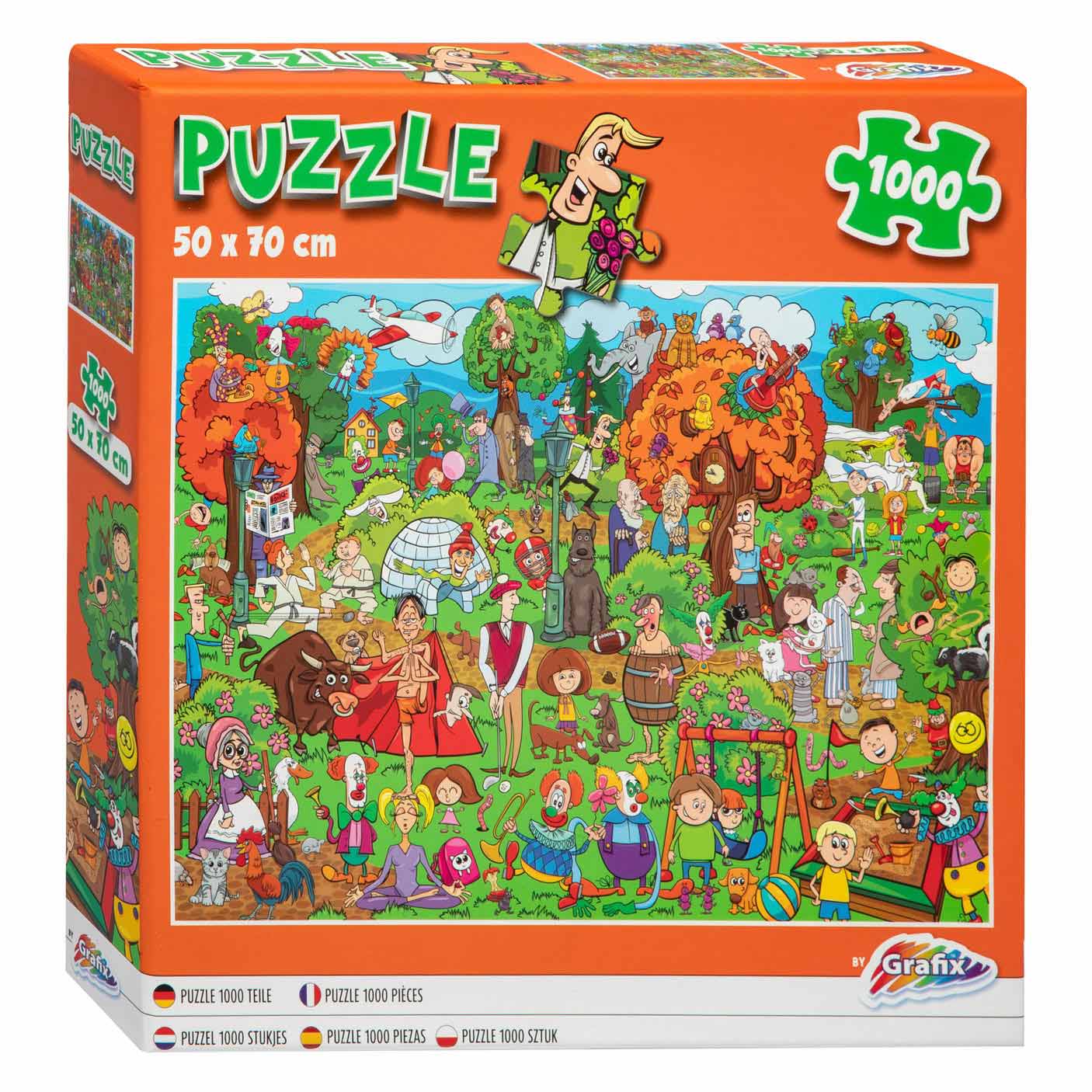 Grafix Legpuzzel Comic Stadspark, 1000st.