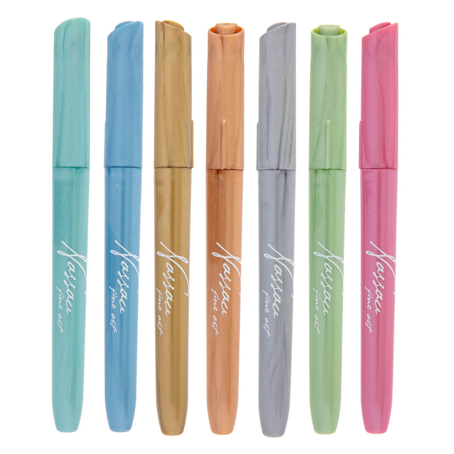 Nassau Fine Art Nassau Metallic Brush Pens, 7st.