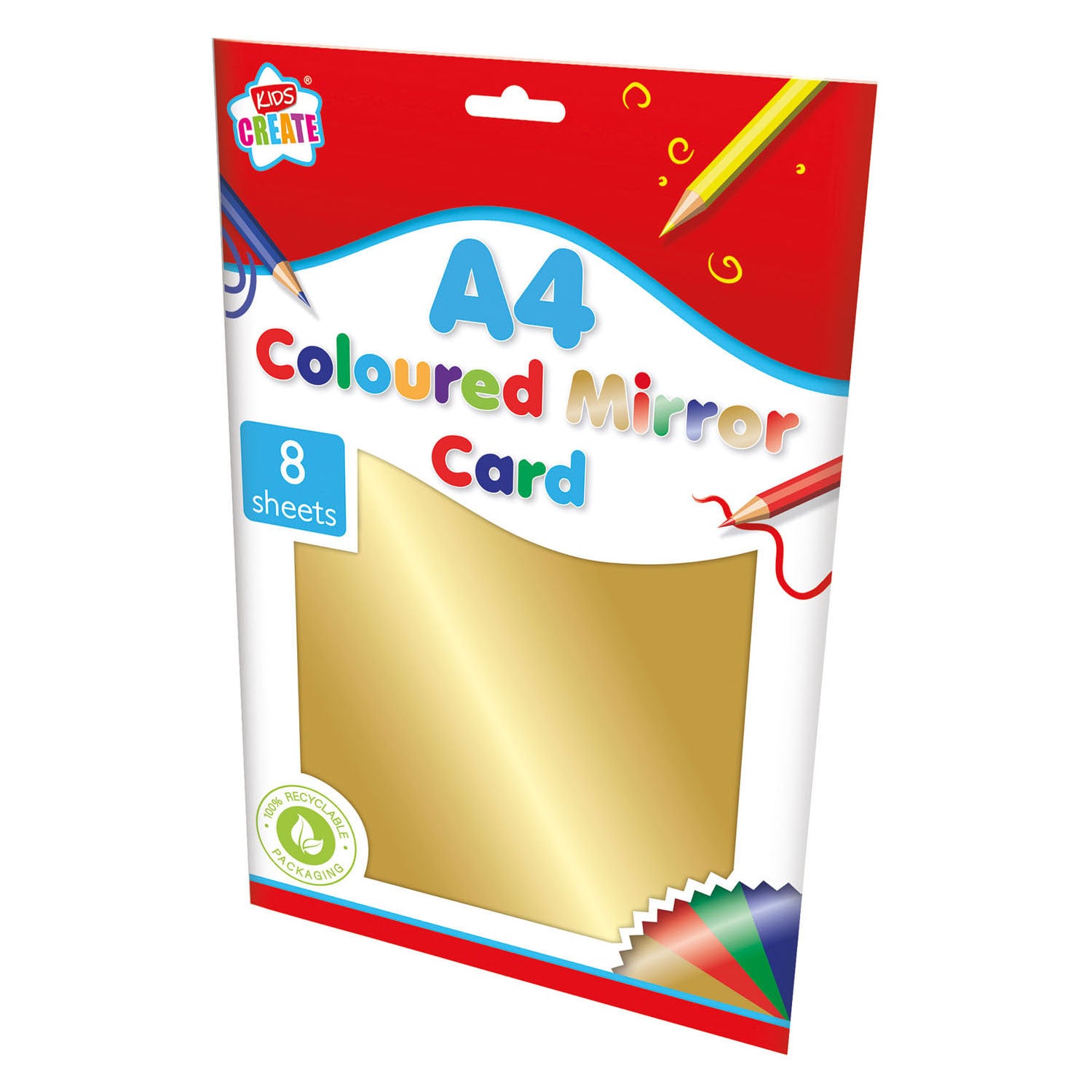 Kids Create Hobbykarton A4 Spiegel, 8 vellen