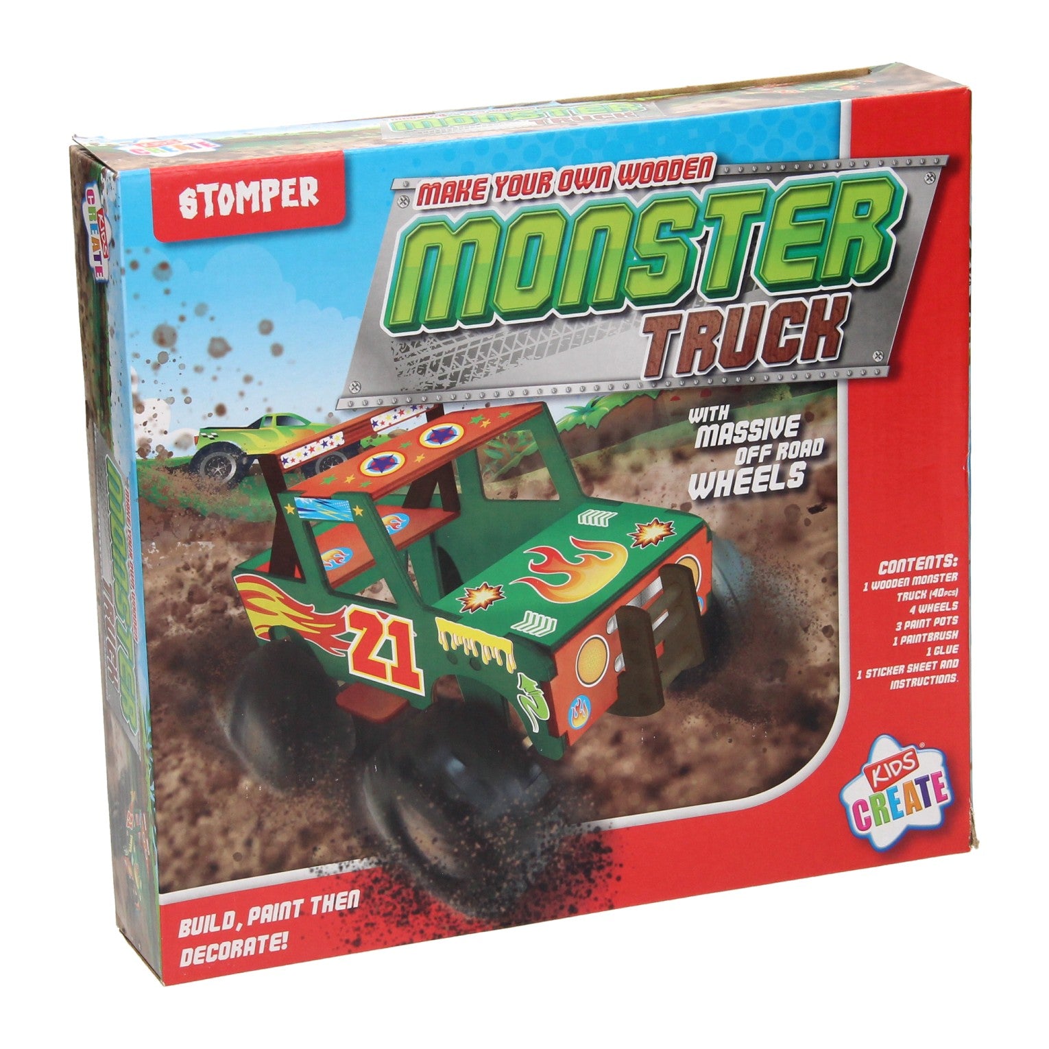Kids Create Bouw je Eigen Houten Monstertruck Bouwpakket