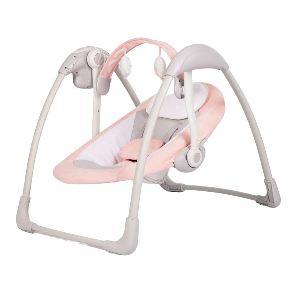 Bo Jungle Bo Babyschommel Dolphy draagbaar grijs en roze