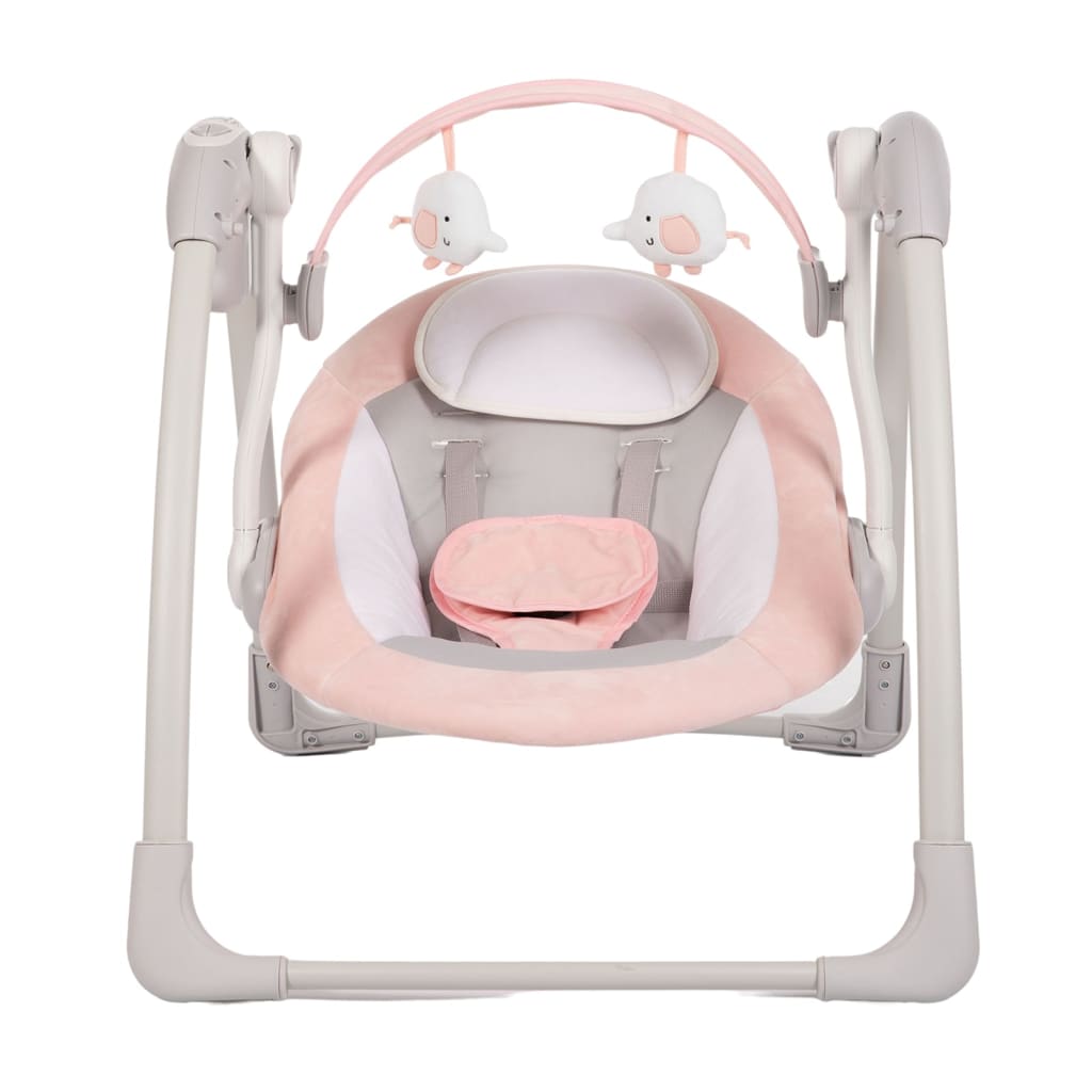 Bo Jungle Bo Babyschommel Dolphy draagbaar grijs en roze
