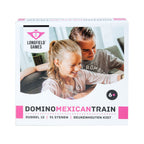 Engelhart domino mexican train in houten koffer