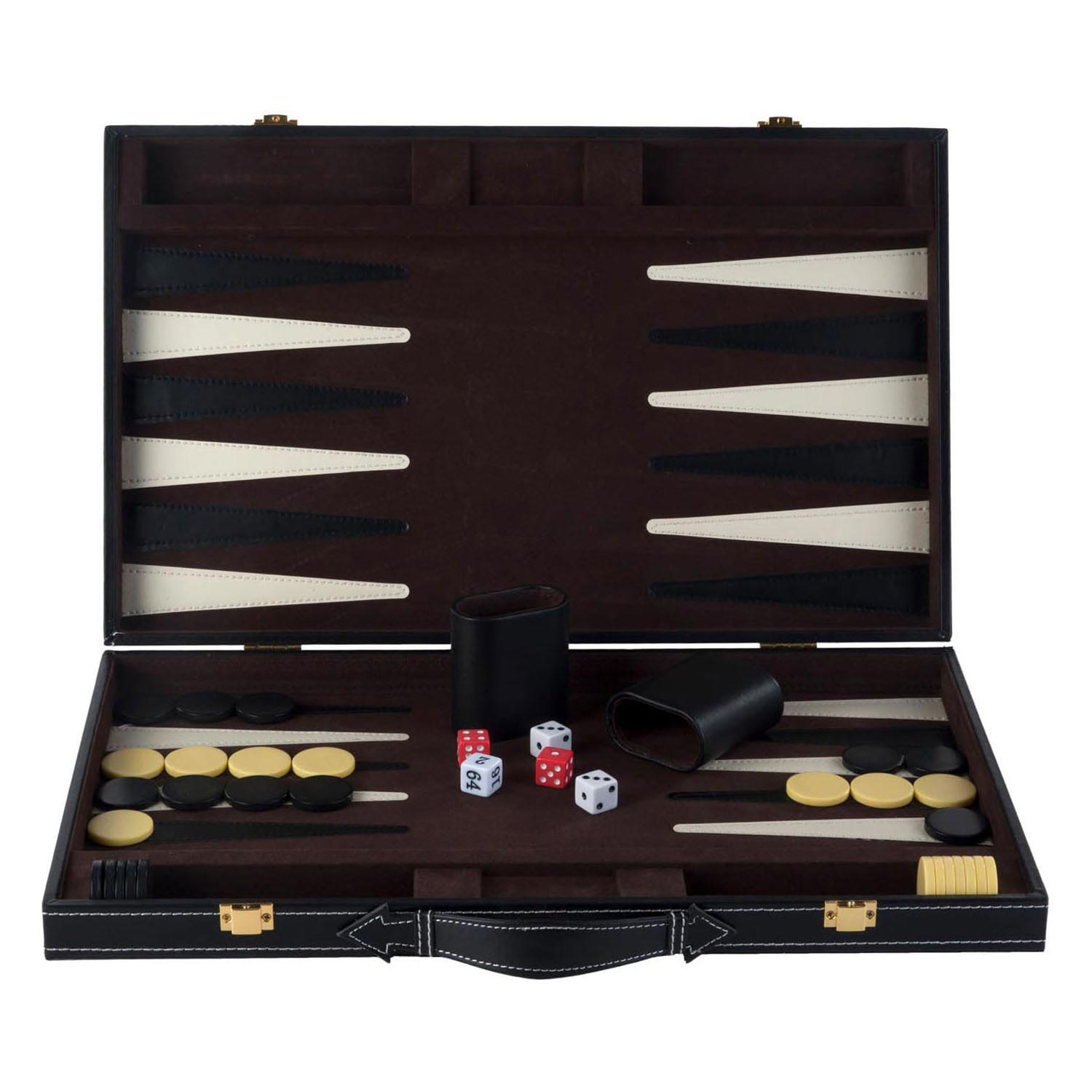 Engelhart backgammon 18 bruin en ivoor klassiek bordspel