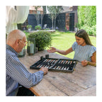 Engelhart backgammon 18 bruin en ivoor klassiek bordspel