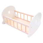 Longfield poppenbedje schommelwieg, roze wit