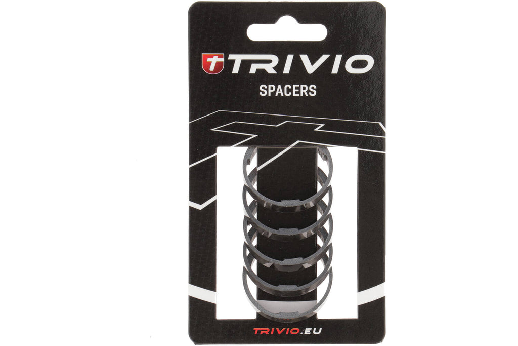 Trivio - spacer 5mm carbon 1-1/8" - 5st.