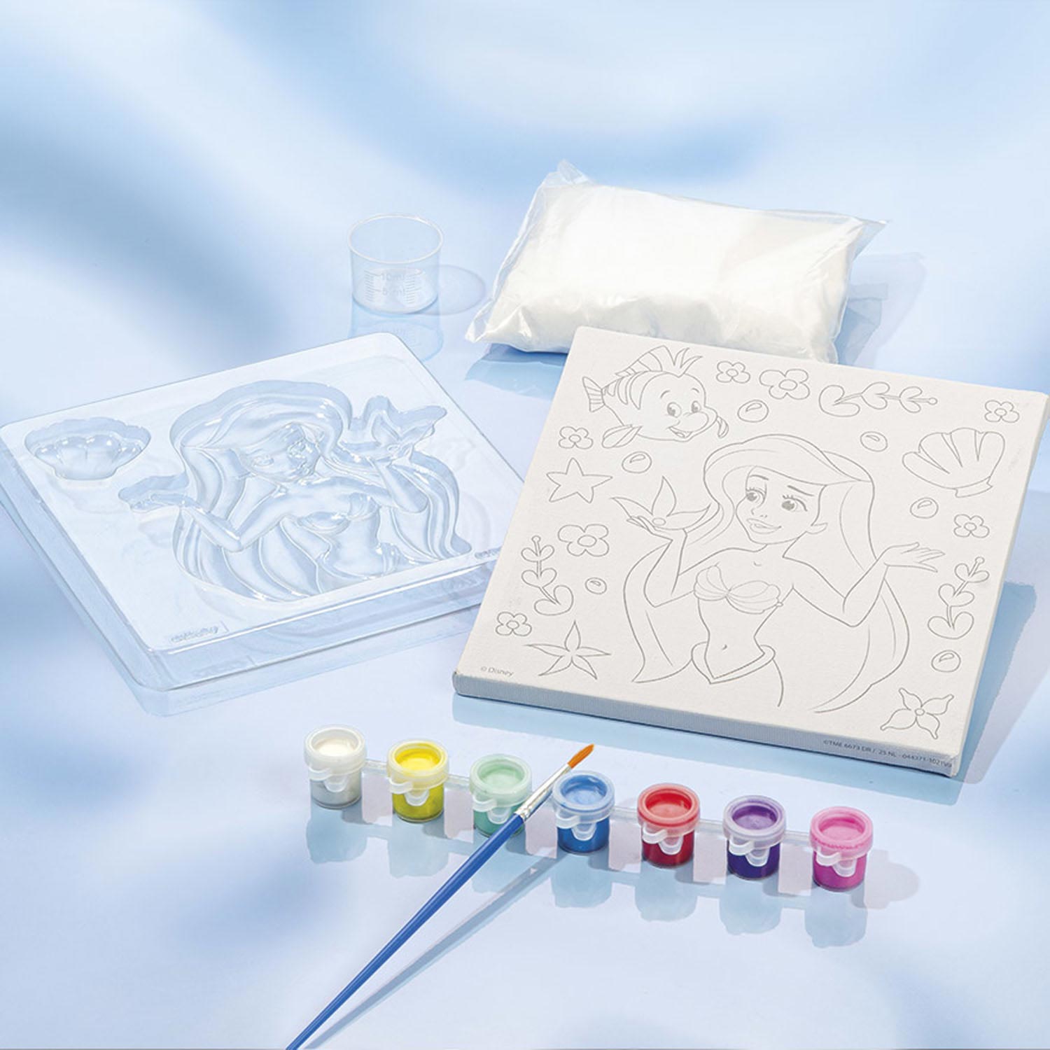 Intro disney princess totum knutselset 3d canvas prinses schilderijtje maken van ariel