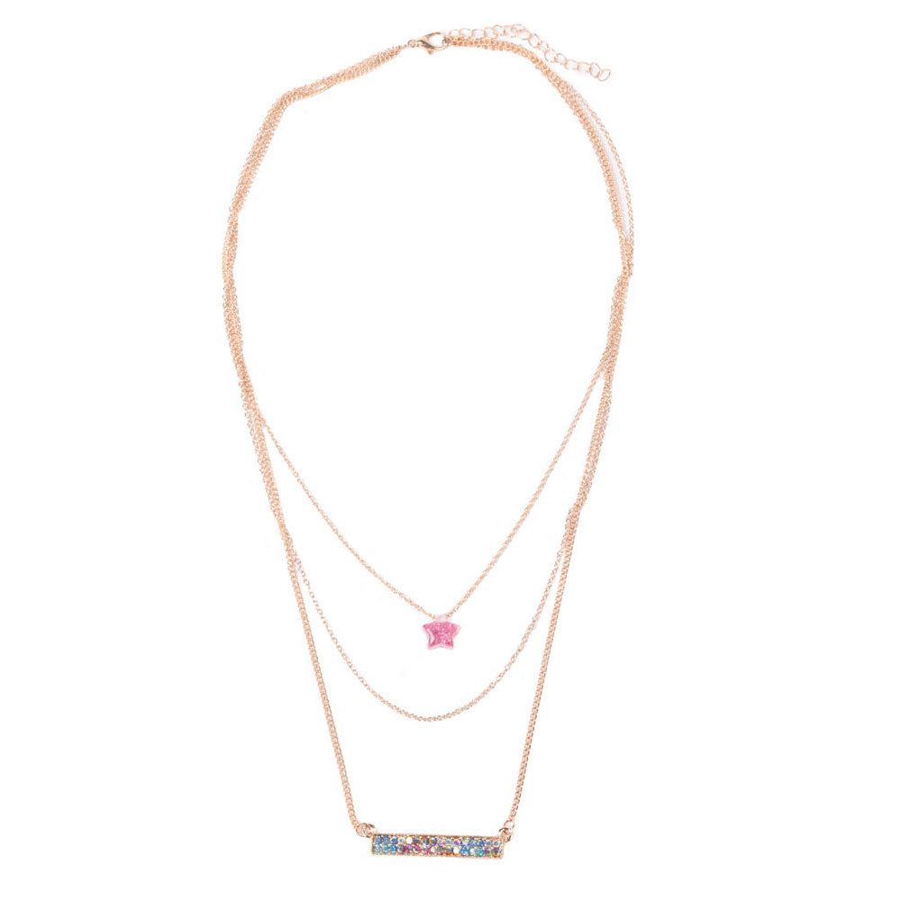 Create It! Ketting 3-Laags Diamant