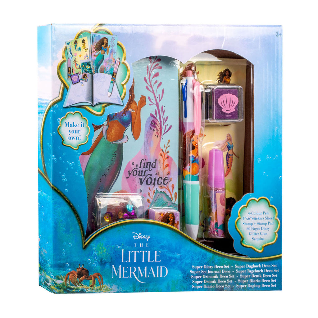 Canenco The Little Mermaid Dagboek Ontwerp Set Strass Steentjes