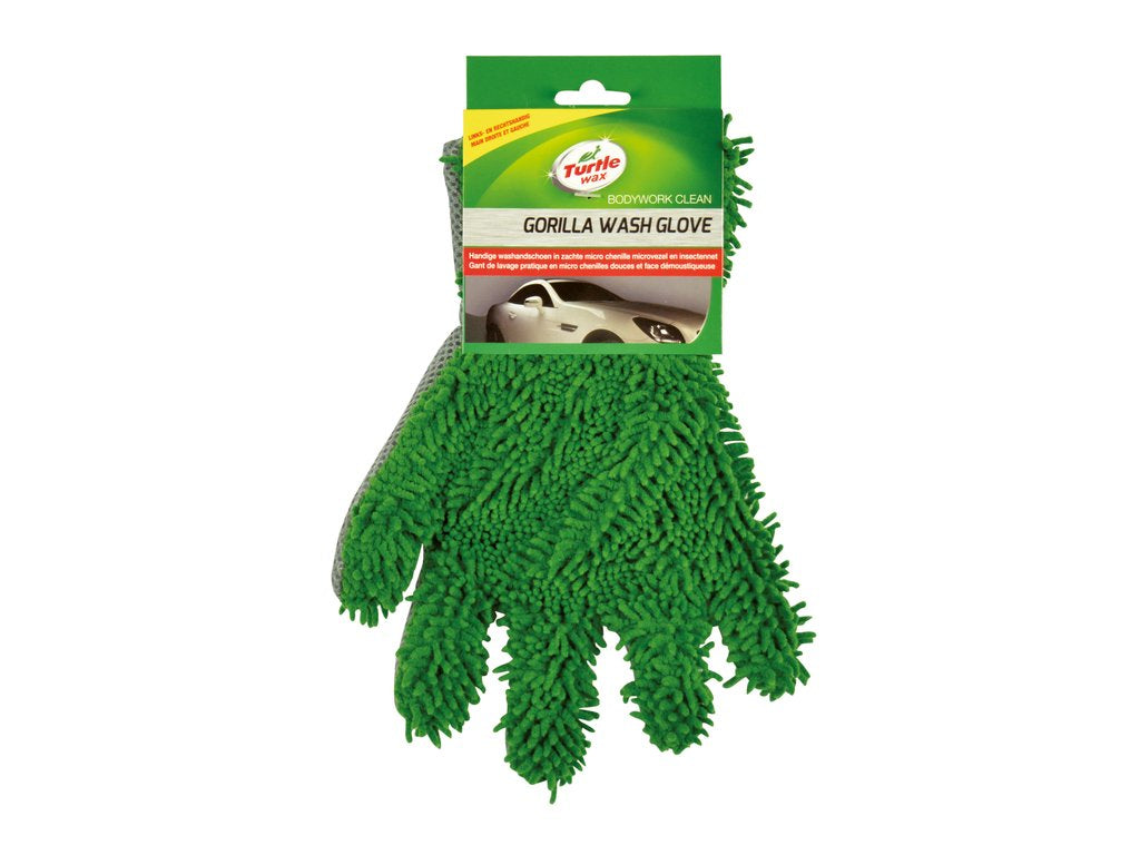 washandschoen Gorilla microvezel mesh 24x26 cm groen