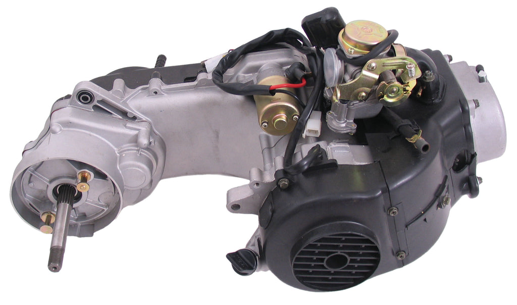 Edge Motorblok compleet scooter GY6 10 inch wiel met Korte achteras inclusief Carburateur