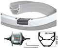 Kgs Achterwiel 28 inch (622) zac2000 zilver nexus 8 rollerbrake