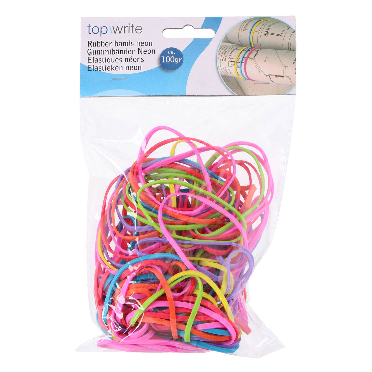 Elastiekjes neon, 130st.