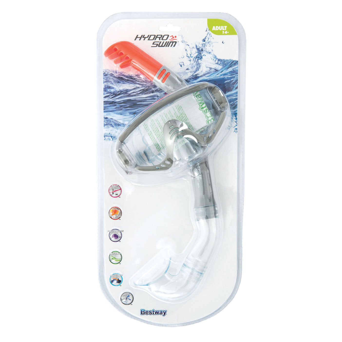 Bestway Hydro-Swim Snorkelset Secret Bay Grijs