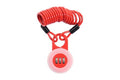 Qtcycletech QT CYCLE TECH Compact Spiraal Cijferslot 1200 3mm Rood