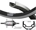 Kgs Achterwiel 26x1.75 etrto 559 alu zwart zac19 nexus 3 r.brake