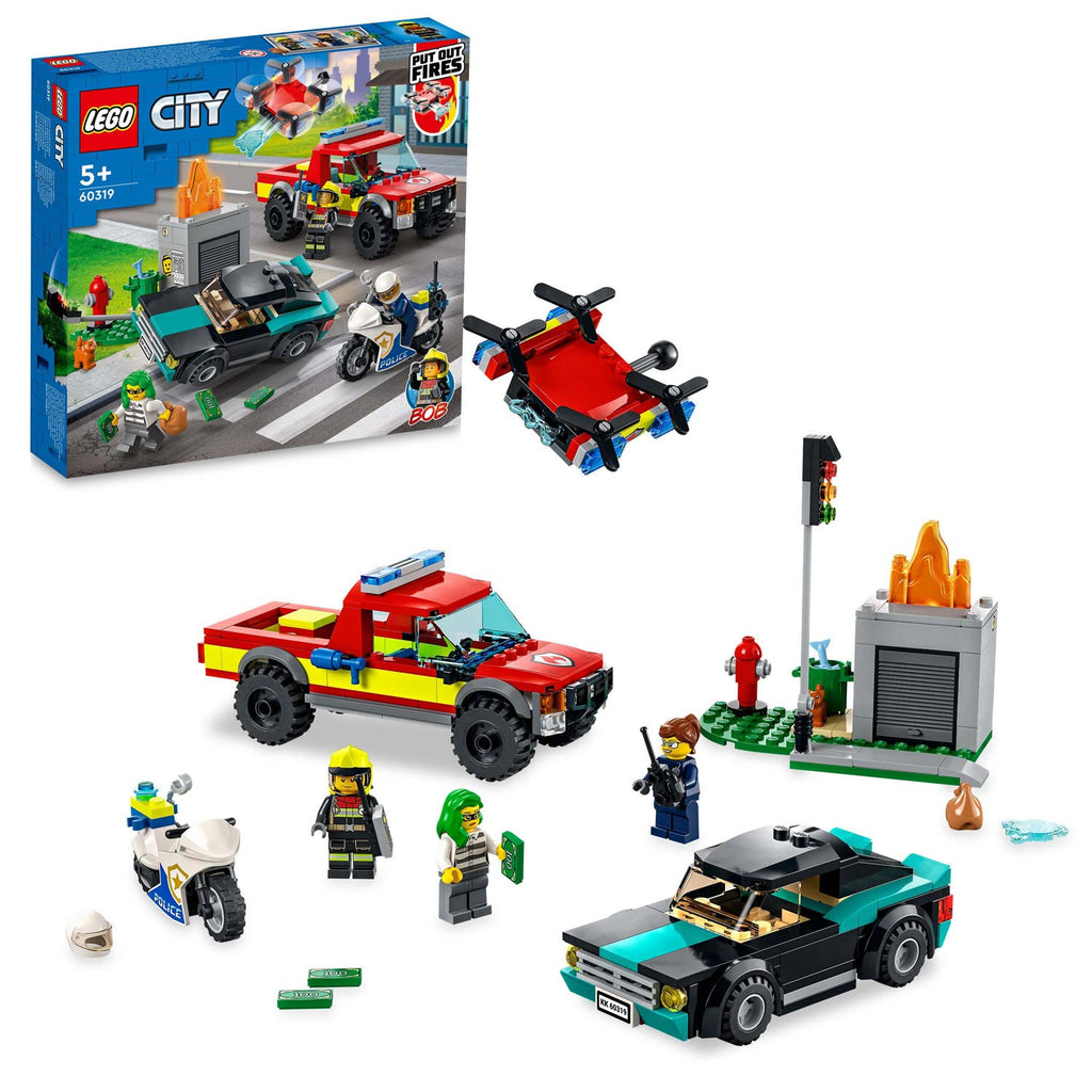 Lego city - 60319 brandweer amp; politie achtervolging