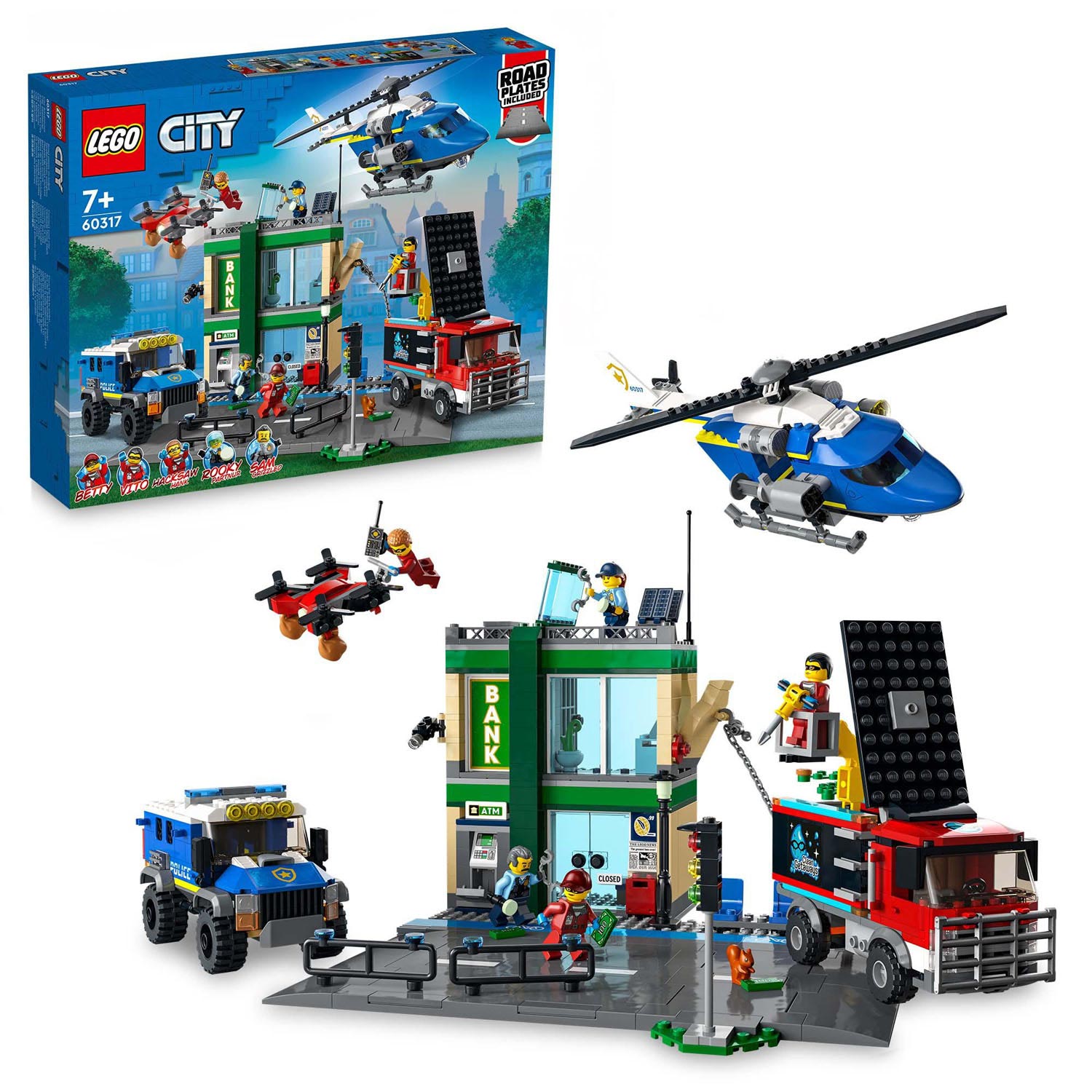 Lego LEGO City 60317 Politieachtervolging bij de Bank