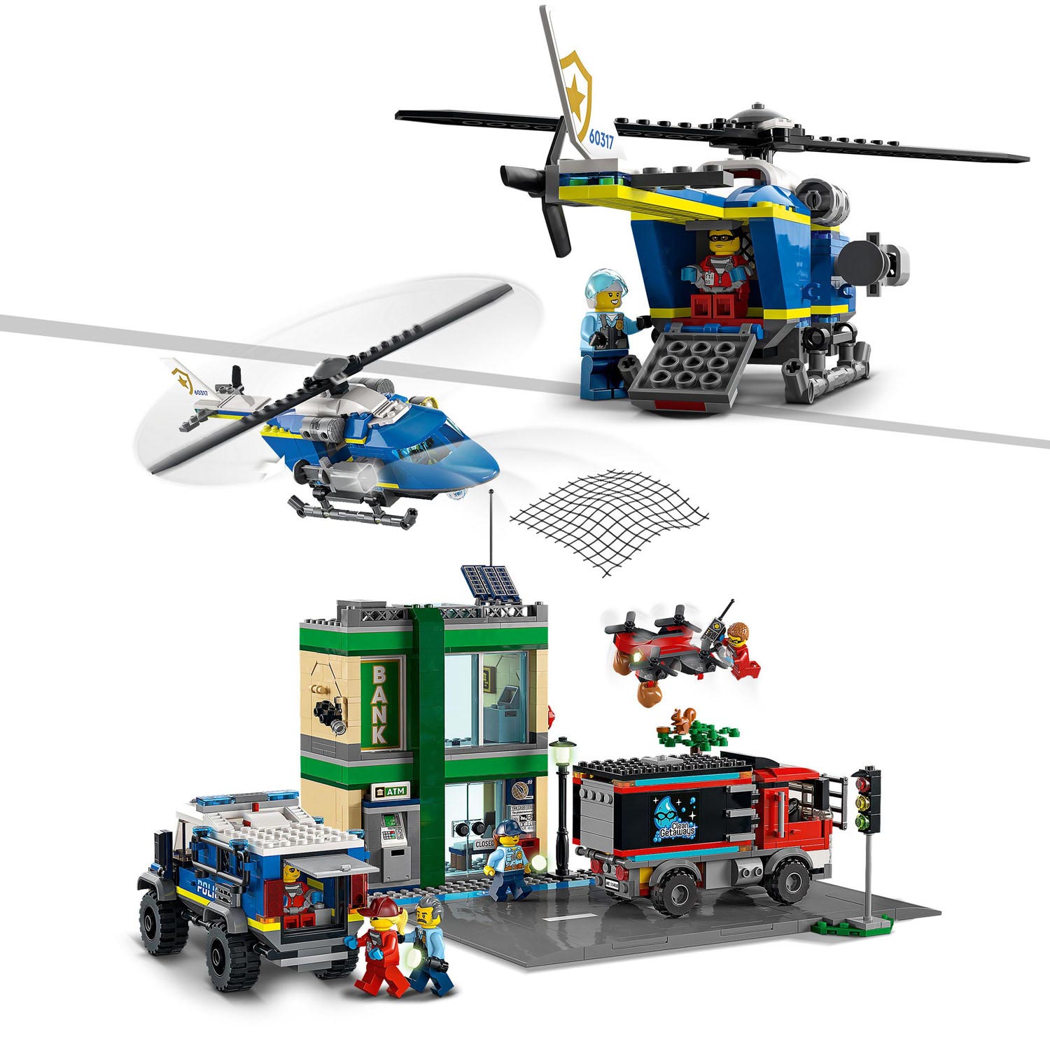 Lego LEGO City 60317 Politieachtervolging bij de Bank